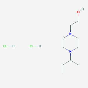 molecular formula C10H24Cl2N2O B2532679 2-[4-(2-Butyl)-piperazin-1-yl]-ethanol dihydrochloride CAS No. 1176419-59-2