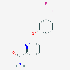 molecular formula C13H9F3N2O2 B2532683 6-(3-三氟甲基苯氧基)吡啶-2-甲酰胺 CAS No. 143028-14-2