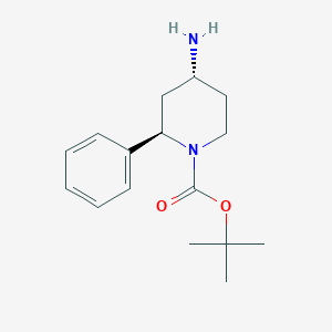 molecular formula C16H24N2O2 B2532684 Tert-butyl (2R,4R)-4-amino-2-phenylpiperidine-1-carboxylate CAS No. 2380684-62-6