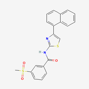 molecular formula C21H16N2O3S2 B2532685 3-(methylsulfonyl)-N-(4-(naphthalen-1-yl)thiazol-2-yl)benzamide CAS No. 896286-74-1