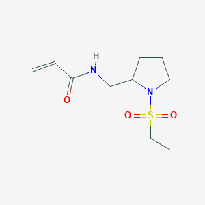molecular formula C10H18N2O3S B2532686 N-[(1-Ethylsulfonylpyrrolidin-2-yl)methyl]prop-2-enamide CAS No. 2411297-47-5