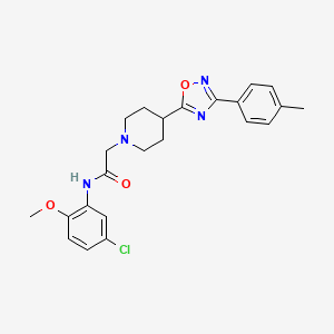 molecular formula C23H25ClN4O3 B2532688 N-(5-氯-2-甲氧基苯基)-2-(4-(3-(对甲苯基)-1,2,4-恶二唑-5-基)哌啶-1-基)乙酰胺 CAS No. 1251593-81-3