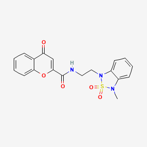 N-(2-(3-methyl-2,2-dioxidobenzo[c][1,2,5]thiadiazol-1(3H)-yl)ethyl)-4-oxo-4H-chromene-2-carboxamide