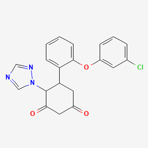 5-[2-(3-chlorophenoxy)phenyl]-4-(1H-1,2,4-triazol-1-yl)-1,3-cyclohexanedione