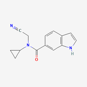 molecular formula C14H13N3O B2532709 N-(cyanomethyl)-N-cyclopropyl-1H-indole-6-carboxamide CAS No. 1311510-75-4