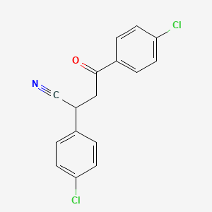 molecular formula C16H11Cl2NO B2532710 2,4-Bis(4-chlorophenyl)-4-oxobutanenitrile CAS No. 344281-01-2