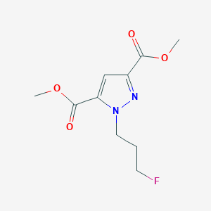 molecular formula C10H13FN2O4 B2532733 Dimethyl 1-(3-fluoropropyl)-1H-pyrazole-3,5-dicarboxylate CAS No. 1975119-32-4