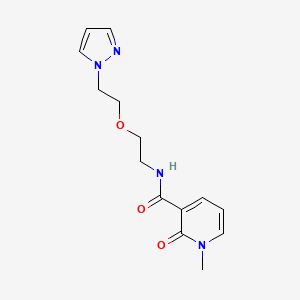 molecular formula C14H18N4O3 B2532746 N-(2-(2-(1H-吡唑-1-基)乙氧基)乙基)-1-甲基-2-氧代-1,2-二氢吡啶-3-甲酰胺 CAS No. 2034389-20-1