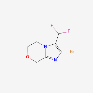 molecular formula C7H7BrF2N2O B2532747 2-Bromo-3-(difluoromethyl)-6,8-dihydro-5H-imidazo[2,1-c][1,4]oxazine CAS No. 2248326-91-0