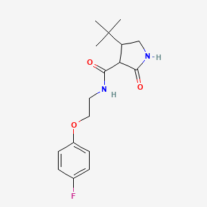 4-tert-butyl-N-[2-(4-fluorophenoxy)ethyl]-2-oxopyrrolidine-3-carboxamide