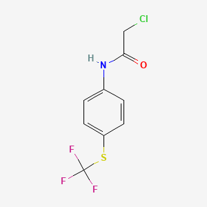 molecular formula C9H7ClF3NOS B2532752 2-Chloro-N-(4-(trifluoromethylthio)phenyl)ethanamide CAS No. 1024136-80-8