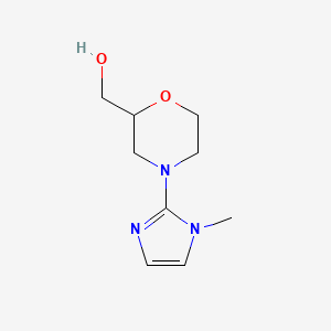 molecular formula C9H15N3O2 B2532755 [4-(1-甲基咪唑-2-基)吗啉-2-基]甲醇 CAS No. 1518104-60-3