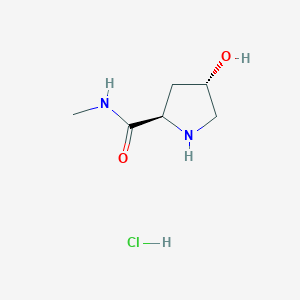 molecular formula C6H13ClN2O2 B2532757 (2R,4S)-4-Hydroxy-N-methylpyrrolidine-2-carboxamide;hydrochloride CAS No. 1844961-77-8