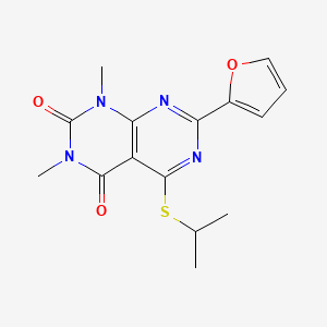7-(furan-2-yl)-5-(isopropylthio)-1,3-dimethylpyrimido[4,5-d]pyrimidine-2,4(1H,3H)-dione