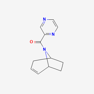 molecular formula C12H13N3O B2532771 (1R,5S)-8-azabicyclo[3.2.1]oct-2-en-8-yl(pyrazin-2-yl)methanone CAS No. 1797729-94-2