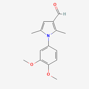 molecular formula C15H17NO3 B2532780 1-(3,4-dimethoxyphenyl)-2,5-dimethyl-1H-pyrrole-3-carbaldehyde CAS No. 923772-28-5