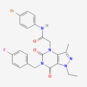 N-(4-bromophenyl)-2-(1-ethyl-6-(4-fluorobenzyl)-3-methyl-5,7-dioxo-6,7-dihydro-1H-pyrazolo[4,3-d]pyrimidin-4(5H)-yl)acetamide