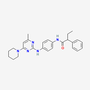 N-(4-((4-methyl-6-(piperidin-1-yl)pyrimidin-2-yl)amino)phenyl)-2-phenylbutanamide
