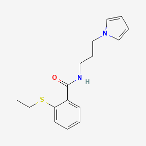 N-(3-(1H-pyrrol-1-yl)propyl)-2-(ethylthio)benzamide