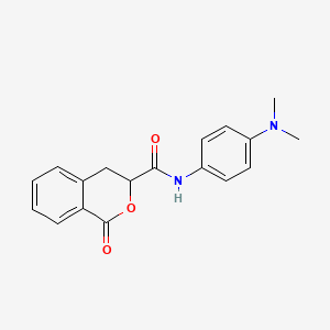 molecular formula C18H18N2O3 B2532792 N-[4-(dimethylamino)phenyl]-1-oxo-3,4-dihydro-1H-isochromene-3-carboxamide CAS No. 627044-23-9