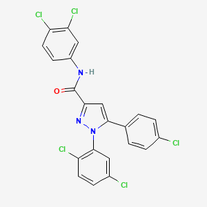 5-(4-chlorophenyl)-1-(2,5-dichlorophenyl)-N-(3,4-dichlorophenyl)-1H-pyrazole-3-carboxamide