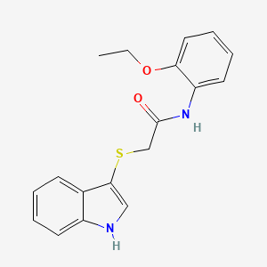 molecular formula C18H18N2O2S B2532795 2-((1H-indol-3-yl)thio)-N-(2-ethoxyphenyl)acetamide CAS No. 862825-89-6