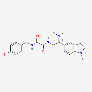 N1-(2-(dimethylamino)-2-(1-methylindolin-5-yl)ethyl)-N2-(4-fluorobenzyl)oxalamide