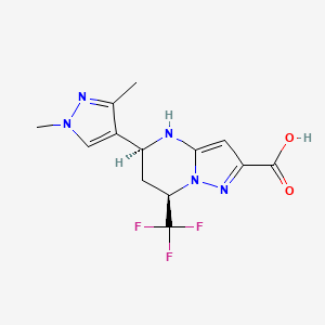 (5S,7R)-5-(1,3-Dimethylpyrazol-4-yl)-7-(trifluoromethyl)-4,5,6,7-tetrahydropyrazolo[1,5-a]pyrimidine-2-carboxylic acid