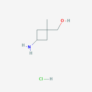molecular formula C6H14ClNO B2532809 (cis-3-Amino-1-methylcyclobutyl)methanol hydrochloride CAS No. 2377032-18-1