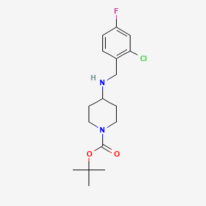 molecular formula C17H24ClFN2O2 B2532810 tert-Butyl 4-(2-chloro-4-fluorobenzylamino)piperidine-1-carboxylate CAS No. 1349717-69-6