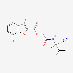 [(1-Cyano-1,2-dimethylpropyl)carbamoyl]methyl 7-chloro-3-methyl-1-benzofuran-2-carboxylate