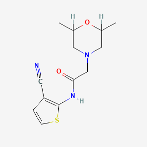 N-(3-cyanothiophen-2-yl)-2-(2,6-dimethylmorpholin-4-yl)acetamide