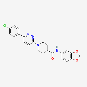 N-(benzo[d][1,3]dioxol-5-yl)-1-(6-(4-chlorophenyl)pyridazin-3-yl)piperidine-4-carboxamide