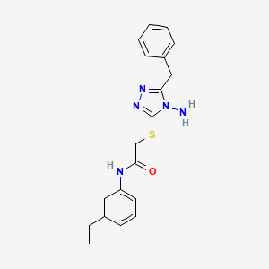 molecular formula C19H21N5OS B2532826 2-[(4-氨基-5-苄基-4H-1,2,4-三唑-3-基)硫代]-N-(3-乙基苯基)乙酰胺 CAS No. 898607-14-2