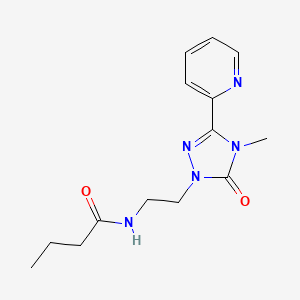 N-(2-(4-methyl-5-oxo-3-(pyridin-2-yl)-4,5-dihydro-1H-1,2,4-triazol-1-yl)ethyl)butyramide