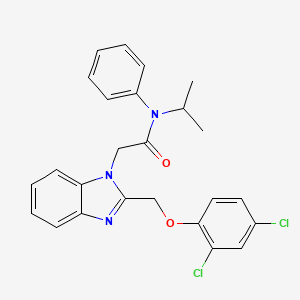 molecular formula C25H23Cl2N3O2 B2532832 2-(2-((2,4-dichlorophenoxy)methyl)-1H-benzo[d]imidazol-1-yl)-N-isopropyl-N-phenylacetamide CAS No. 477544-04-0