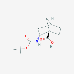molecular formula C13H21NO4 B2532833 (1R,2R,4R)-2-[(2-甲基丙烷-2-基)氧羰基氨基]双环[2.2.1]庚烷-1-羧酸 CAS No. 2287237-00-5