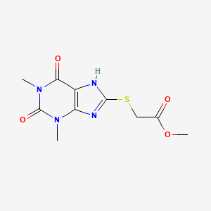 Methyl 2-[(1,3-dimethyl-2,6-dioxo-7H-purin-8-yl)sulfanyl]acetate