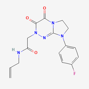 molecular formula C16H16FN5O3 B2532845 N-allyl-2-(8-(4-fluorophenyl)-3,4-dioxo-3,4,7,8-tetrahydroimidazo[2,1-c][1,2,4]triazin-2(6H)-yl)acetamide CAS No. 941917-81-3