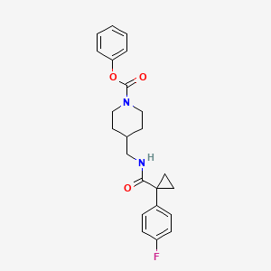 Phenyl 4-((1-(4-fluorophenyl)cyclopropanecarboxamido)methyl)piperidine-1-carboxylate