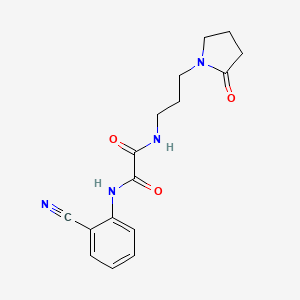 molecular formula C16H18N4O3 B2532853 N'-(2-cyanophenyl)-N-[3-(2-oxopyrrolidin-1-yl)propyl]oxamide CAS No. 898356-06-4