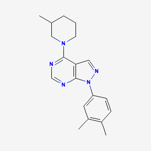 molecular formula C19H23N5 B2532862 1-(3,4-dimethylphenyl)-4-(3-methylpiperidin-1-yl)-1H-pyrazolo[3,4-d]pyrimidine CAS No. 890889-07-3