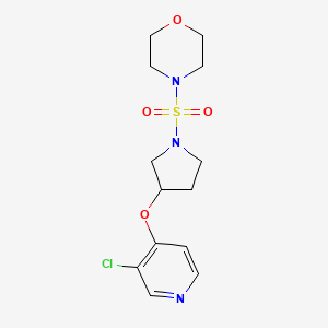 molecular formula C13H18ClN3O4S B2532874 4-((3-((3-氯吡啶-4-基)氧代)吡咯烷-1-基)磺酰基)吗啉 CAS No. 2034496-20-1