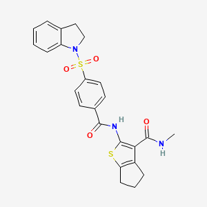2-(4-(indolin-1-ylsulfonyl)benzamido)-N-methyl-5,6-dihydro-4H-cyclopenta[b]thiophene-3-carboxamide