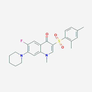 molecular formula C23H25FN2O3S B2532879 3-[(2,4-dimethylphenyl)sulfonyl]-6-fluoro-1-methyl-7-piperidin-1-ylquinolin-4(1H)-one CAS No. 892777-84-3