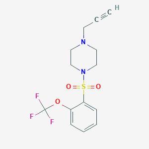 1-(Prop-2-yn-1-yl)-4-[2-(trifluoromethoxy)benzenesulfonyl]piperazine