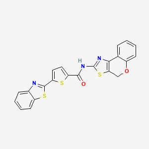 molecular formula C22H13N3O2S3 B2532896 5-(苯并[d]噻唑-2-基)-N-(4H-色烯[4,3-d]噻唑-2-基)噻吩-2-甲酰胺 CAS No. 888411-20-9