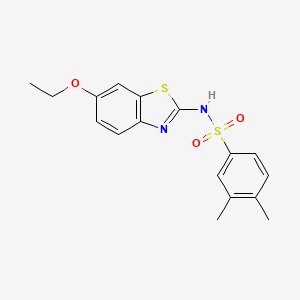 molecular formula C17H18N2O3S2 B2532899 N-(6-ethoxy-1,3-benzothiazol-2-yl)-3,4-dimethylbenzenesulfonamide CAS No. 438225-39-9