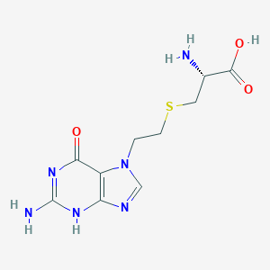 molecular formula C10H14N6O3S B025329 1-(Guan-1-yl)-2-(cystein-S-yl)ethane CAS No. 106947-24-4