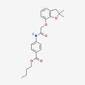 B2532902 Butyl 4-(2-((2,2-dimethyl-2,3-dihydrobenzofuran-7-yl)oxy)acetamido)benzoate CAS No. 946358-63-0